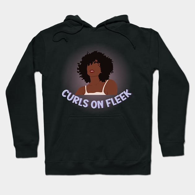 curls on fleek Hoodie by QTApparelco@gmail.com